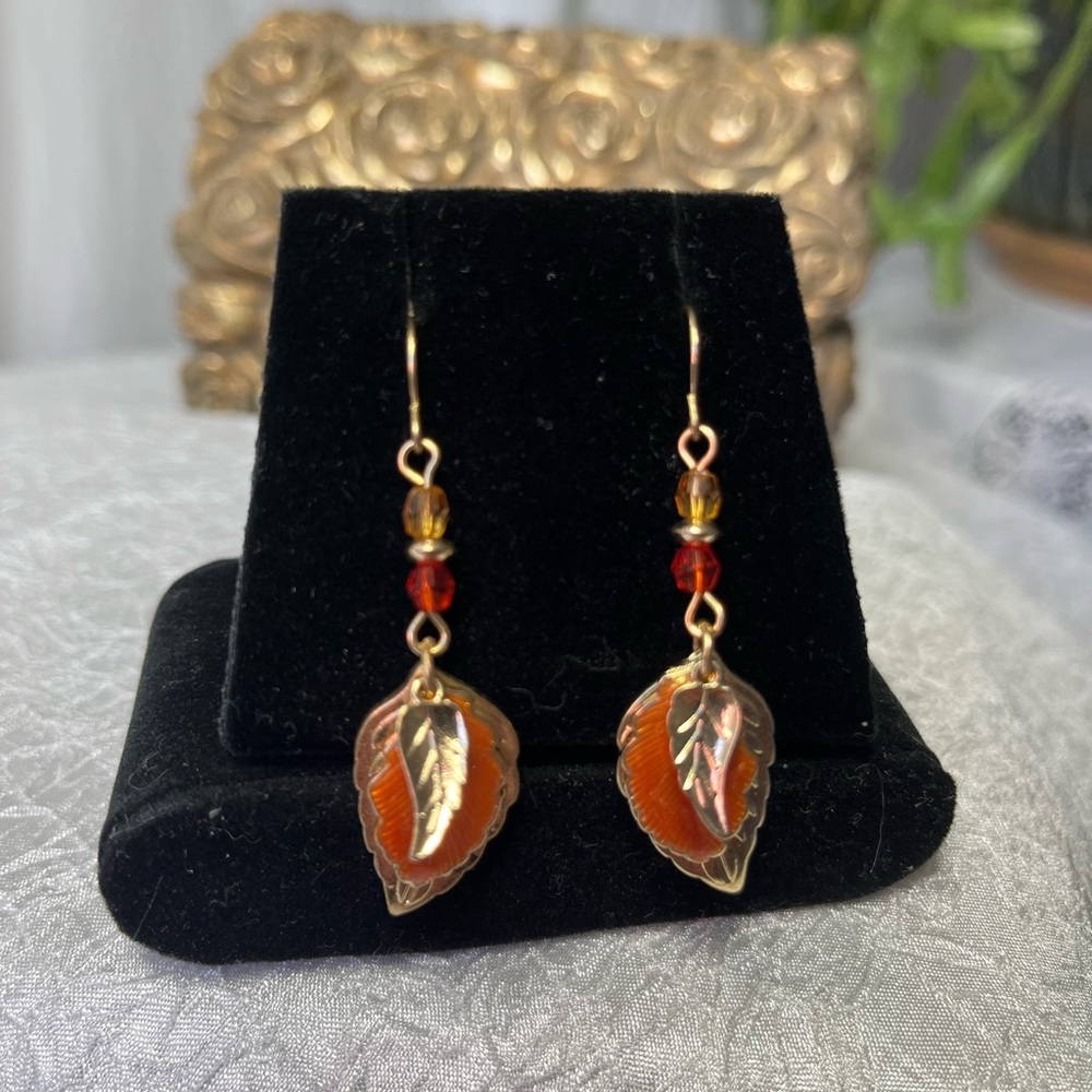 Elegant Gold Leaf Earrings